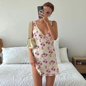 Nellie Mini Dress | Princess Polly Yellow and Pink Floral Dress